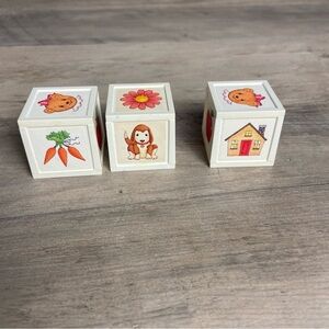 American Girl Bitty Baby Doll’s Block Set of 3. Each block‎ is approx 1-1/4”